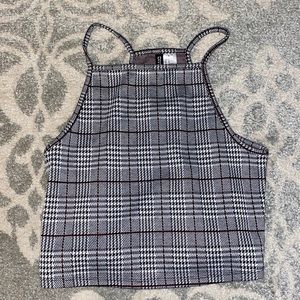 Plaid H&M Divided Cropped Top